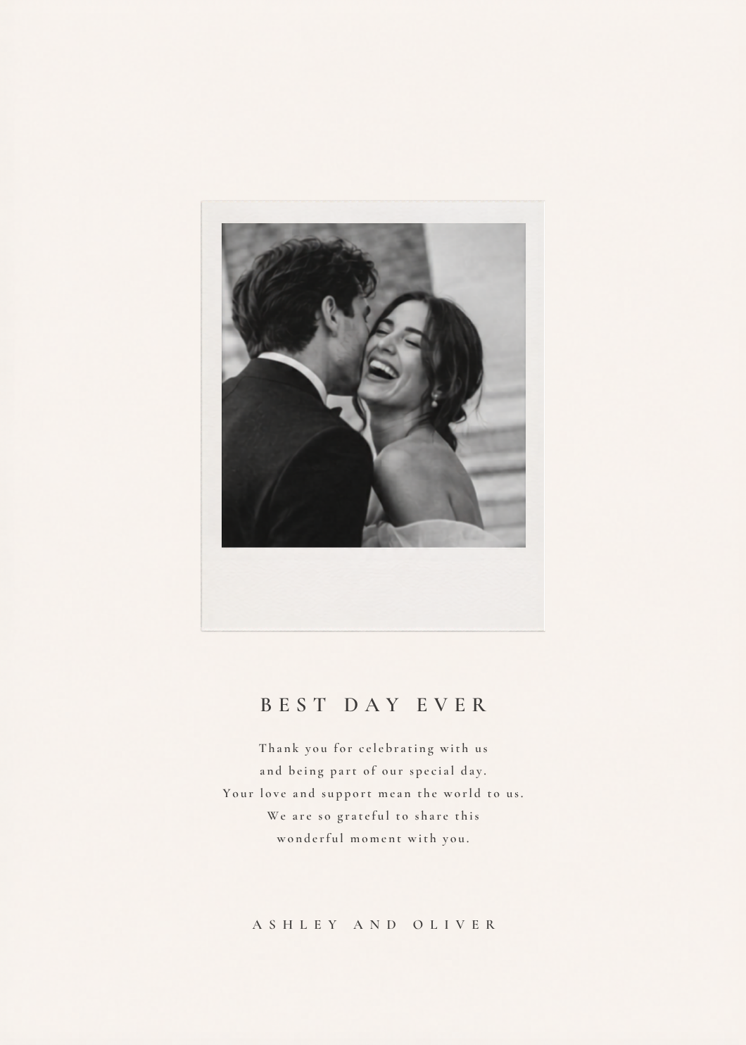 Best Day Ever Photo Wedding Card